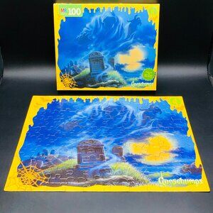 Vintage 1995 Goosebumps 100 pcs Puzzle -COMPLETE- From Ghost Beach #22 Book